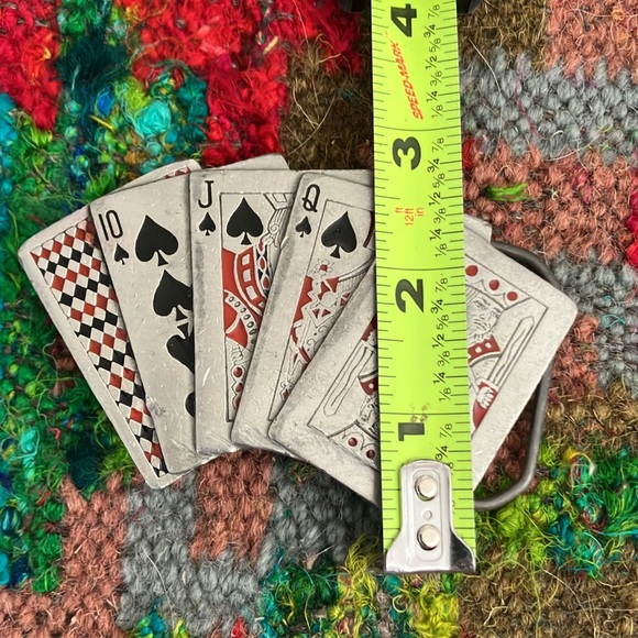 Vintage Royal Flush Belt Buckle - Poker - Picture 4 of 4